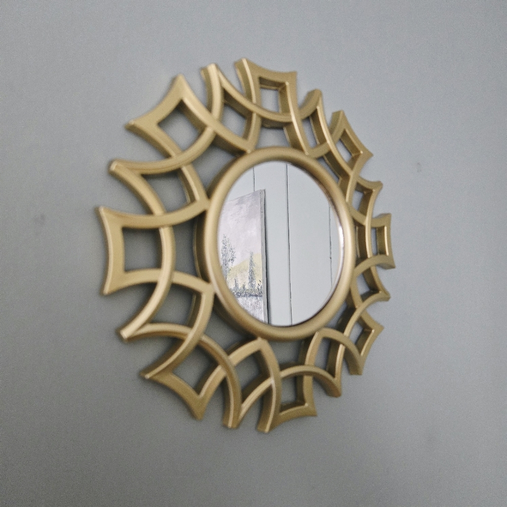 Gold Geometric Modern Mirror